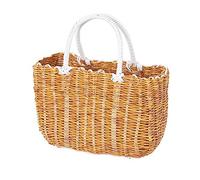 Korb Einkaufen Geflochten Einkaufskorb Handed By Handgewebt ，Shopper Geflochten Tasche Aus Kunststoff Für Spielzeug Wäsche Picknick Gemüse