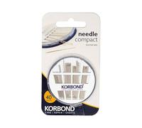 KORBOND 40 Stück Nähnadeln Compact - Nadelsortiment für eine Vielzahl von Handnähen, zwischen Tapisserie & Stopfnadeln, Silber