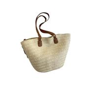 Korbtaschen Damen Frauen Geflochtene Korb Kupplungen Top-griff Tasche Große Stroh Tragbare Schulter Tasche Sommer Strand Party Geldbörsen Shopper Satchel Weibliche Basttaschen Damen Sommer(Creamy-whit