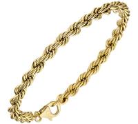 Kordelarmband 585 Gold Gelbgold 19 cm Armband Goldarmband Karabiner