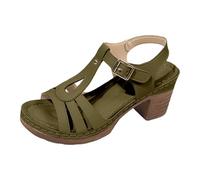 Koreanische Sommer-Sandalen Für Damen Mit Offener Zehenpartie, Blockabsatz Und Riemchen Flipflops Damen 38 Damenschuhe Weite H Sneaker Mit Reißverschluss Sandalen Keilabsatz