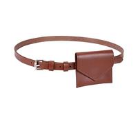 Koreanische Stile, modische kleine Hüfttasche für Damen, PU-Leder, Gürteltaschen mit stilvollem Design und mehreren Fächern, Party-Ready-Gürteltasche, braun, Mass Beauty