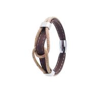 Kork-Deko Bezauberndes Armbändchen aus hellem und dunklem Korkstoff