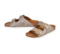 Kork-Deko Damen Slipper aus Kork - Größe EU 36 - 41 (Damen) | grau-silber-gold 36