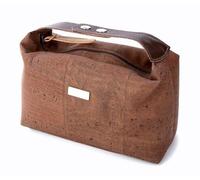 Kork-Deko Dunkelbraune Kosmetiktasche aus Kork | Kork-Schminktasche | Made in Portugal