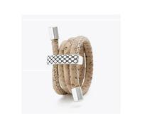 Kork-Deko Exklusiver Kork-Ring beige - mit stilvoller Applikation, vegan & handgefertigt