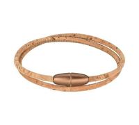 Kork-Deko Filigranes Korkarmband mit Magnetverschluss für Damen natur/ bronze