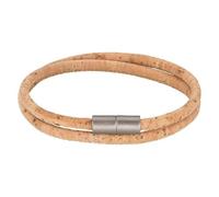 Kork-Deko Herrenarmband aus Kork mit Magnetverschluss, natur/ granit matt