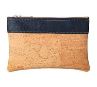 Kork-Deko Kleine Kork-Tasche / kleine Clutch / Etui / großes Portemonnaie, beige blau