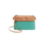 Kork-Deko Kleine, türkise Umhängetasche mit Schultergurt aus Korkstoff