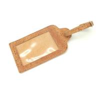 Kork-Deko Kofferanhänger aus Korkstoff (Beige) mit Schnalle - robust & stilvoll