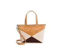 Kork-Deko Kork-Handtasche beige-braun-weiß (Shopper)