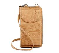 Kork-Deko Kork Handytasche + Geldbeutel | beige oder weiß | 2 in 1 Tasche Beige