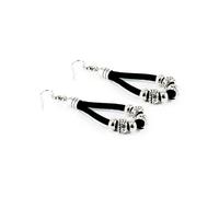 Kork-Deko Silber-Schwarze Ohrringe mit Kork | Eleganter Natur-Schmuck | Nickelfrei