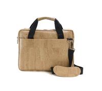 Kork-Deko stylische Schultertasche aus Kork-Stoff - Aktentasche | hellbraun