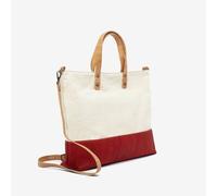 Kork-Deko Umhängetasche aus Korkstoff - rot-weiß - Handtasche aus Kork