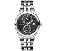 Korloff 04WA1470010 Automatik Regulator schwarz silber Edelstahl Herren Uhr NEU