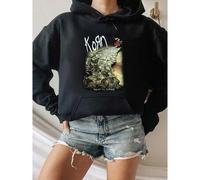 Korn Follow The Leader Kunstwerk Design Muster Rundhals Kurzarm Kapuzen-Sweatshirt Damen und Herren gemusterter Sweatshirt