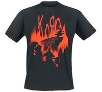 Korn Hopscotch Flame T-Shirt schwarz in M