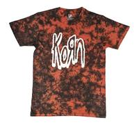 Korn Logo Outline Band Logo Dye wash T Shirt L