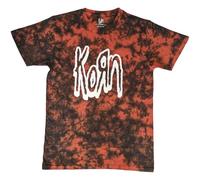Korn Logo Outline Band Logo Dye wash T Shirt XXL
