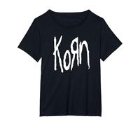 Korn Logo T-Shirt T-Shirt, Damen Große Größen, Schwarz, 3X