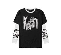 Korn - Metallic Logo - Longsleeve - Schwarz - M - 65% Baumwolle, 35% Polyester,Jersey Schwarz M