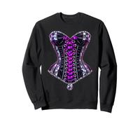 Korsett Spitze Discokugel Gothic Y2K Festival Aesthetic Sweatshirt