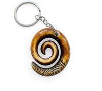 Koru Spirale Surfer Schlüsselanhänger - Maori Tribal Glücksbringer | polinesischer Glücksbringer, Anhänger aus Harz