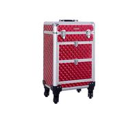 Kosmetik-Trolley 2 Schubladen Knallrot