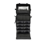 Kosmetikkoffer, Professionell Schminkkoffer 8 Schubladen Make Up Koffer mit Rolling, 2 in 1 Kosmetik Trolley für Friseure, Visagisten, Nageltechniker