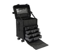 Kosmetikkoffer Trolley,2 in 1 Groß Make Up Koffer Kosmetik Trolley,Kosmetikkoffer Hartschale mit Griff 4 Universalrollen, mit Rollen Nagelkoffer Beauty Case Nagedesign Koffer