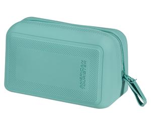 Kosmetiktasche AMERICAN TOURISTER "URBAN GROOVE", Damen, Gr. B/H/T: 13cm x 15cm x 25cm, dusty turquoise, Silikon, Taschen Kosmetiktasche, Kulturbeutel Kulturtasche Toiletry Bag Wash Bag (52921963-0) d
