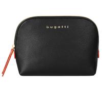 Kosmetiktasche BUGATTI "ELLA", Damen, Gr. B/H/T: 21cm x 15cm x 3cm onesize, schwarz, Kunstfaser, leicht glänzend, unifarben, Taschen Kosmetiktasche (83206051-0) schwarz