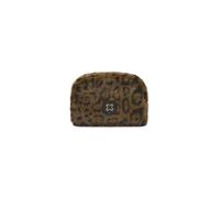 Kosmetiktasche aus Fake Fur mit Leo-Muster (3er-Pack) braun, 21x14x8.5cm