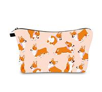 Kosmetiktasche Corgi Hund Schminktasche Tragbare Reise Kosmetiktasche Klein Niedliche Vielseitige Make Up Bag Kosmetiktasche Damen Reißverschlusstasche Schminktasche Klein Mädchen