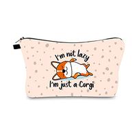 Kosmetiktasche Corgi Hund Schminktasche Tragbare Reise Kosmetiktasche Klein Niedliche Vielseitige Make Up Bag Kosmetiktasche Damen Reißverschlusstasche Schminktasche Klein Mädchen