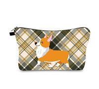 Kosmetiktasche Corgi Hund Schminktasche Tragbare Reise Kosmetiktasche Klein Niedliche Vielseitige Make Up Bag Kosmetiktasche Damen Reißverschlusstasche Schminktasche Klein Mädchen
