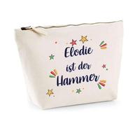 Kosmetiktasche Elodie ist der Hammer - Schminktäschchen, Make-up, Kulturtasche aus Baumwolle - Geschenk Muttertag, Geburtstag, Schwester, Weihnachten, Patentante