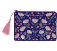 Kosmetiktasche Elodie M Blau Blüten Baumwolle - GIFTCOMPANY - blau