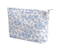 Kosmetiktasche für Damen - Cord-Kosmetiktasche, ästhetische Damenhandtaschen, Geldbörsen, lächelnde Punkte, Make-up-Organizer, Aufbewahrung, Make-up-Tasche, Mädchen-Etui, Taschen (Blumen-Orchidee)