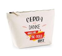 Kosmetiktasche Gerda Du so toll bist - Schminktäschchen Make-up Kulturtasche - Geschenk Muttertag Geburtstag Schwester Weihnachten Patentante
