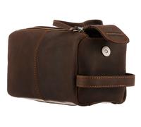 Kosmetiktasche GREENLAND NATURE, Damen, Gr. B/H/T: 24cm x 14cm x 12cm, schwarz, Büffelleder, used, Taschen Kosmetiktasche, robust (91237459-0) schwarz