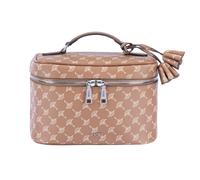 Kosmetiktasche JOOP "cortina 1.0 flora washbag mhz", Damen, Gr. B/H/T: 24cm x 17cm x 13cm, braun (lightbraun), Lederimitat, Taschen Kosmetiktasche, Schminktasche Beautycase Kulturbeutel (79307848-0) l