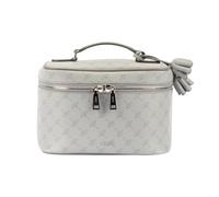Kosmetiktasche JOOP "cortina 1.0 flora washbag mhz", Damen, Gr. B/H/T: 24cm x 17cm x 13cm, frost grau, Lederimitat, Taschen Kosmetiktasche, Schminktasche Beautycase Kulturbeutel (14282150-0) frost gra