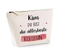 Kosmetiktasche Kim allerbeste Kollegin- Schminktasche Geschenk für Chefin zum Ruhestand Abschied Geburtstag Wichteln