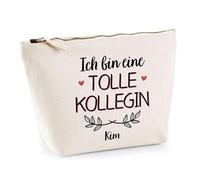Kosmetiktasche Kim Tolle Kollegin - Schminktäschchen Make-up Kulturtasche - Geschenk Muttertag Geburtstag Schwester Weihnachten Patentante