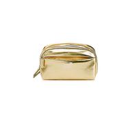 Kosmetiktasche klein, Make-up taschen reisen Portable Große kapazität Einfache Aufbewahrungstasche Kulturbeutel für frauen-Gold A 17x6x11cm(7x2x4inch)