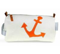 Kosmetiktasche Kulturbeutel Tonne Weiss Zahl Grau