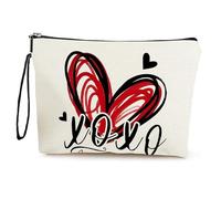 Kosmetiktasche Liebe Schminktasche Tragbare Reise Kosmetiktasche Set,Klein Niedliche Vielseitige Geldbörse Klein, Kosmetiktasche Damen,Reißverschlusstasche Kosmetik Tasche